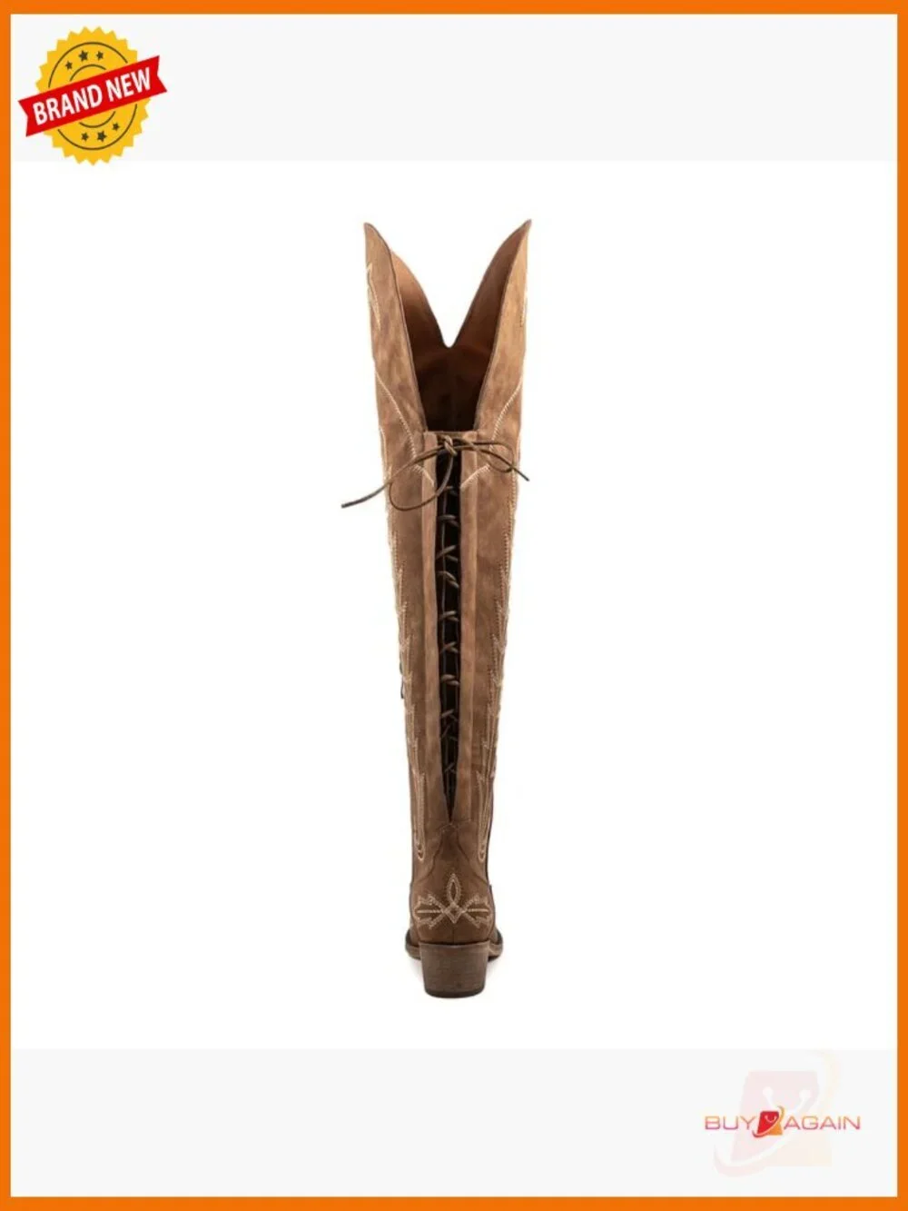 Thigh High Cowboy Boots Wide Calf Embroidered Over The Knee Western Boots